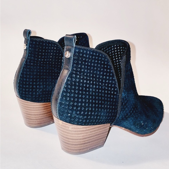 Sam Edelman Black Suede Ankle Booties - Picture 3 of 4